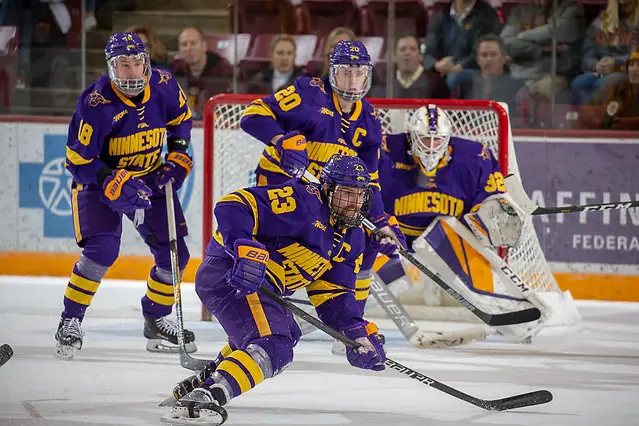 2 Nov 18: The University of Minnesota Golden Gophers host the Minnesota State University Maverick in a non-conference matchup at 3M Arena at Mariucci in Minneapolis, MN. Photo: Jim Rosvold/University of Minnesota (Jim Rosvold/University of Minnesota)