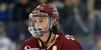 Megan Keller of Boston College (Boston College Athletics/Jason Eggleston)