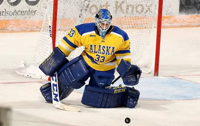 SIMON FRASER UNIVERSITY HOCKEY V UAF NANOOK HOCKEY. Nanooks score fast and often; lead SFU 5-0 in 1st period. Alaska leads 7-0 mid 2nd period . 9-0 at the end of 2 periods (Paul H. McCarthy/Paul H. McCarthy photo: Paul McCarthy)