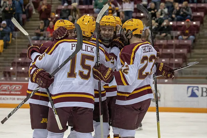 Photo By: Jim Rosvold/USCHO.com 23 Nov 18: The University of Minnesota Golden Gophers host the Michigan State University Spartans in a B1G conference matchup at 3M Arena at Mariucci in Minneapolis, MN. Photo: Jim Rosvold/USCHO.com (Jim Rosvold/USCHO.com)