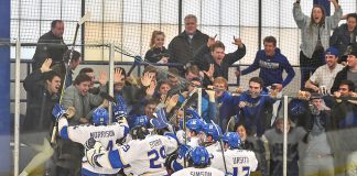 Hamilton celebrates its OT win over Williams (Joshua D. McKee/Photo: Joshua D. McKee)