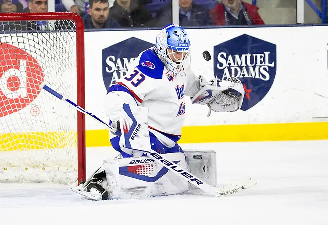 LOWELL, MA - FEBRUARY 8: NCAA hockey at the Tsongas Center between the UMass-Lowell River Hawks and the Boston College Eagles on February 8, 2019 in Lowell, Massachusetts. (Photo by Rich Gagnon) (Rich Gagnon)