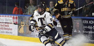 Blake Robertson of Trine (Bill Barbosa/Trine Athletics)