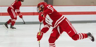 Annie Pankowski (Wisc - 19) The #1 Wisconsin Badgers complete the sweep over the Ohio State Buckeyes with a 5-0 win Saturday, December 10, 2016 at the OSU Ice Rink in Columbus, OH. (Rachel Lewis)