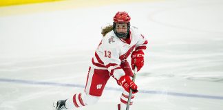 Wisconsin Badgers defenseman Maddie Rolfes. (Photo by David Stluka) (David Stluka)