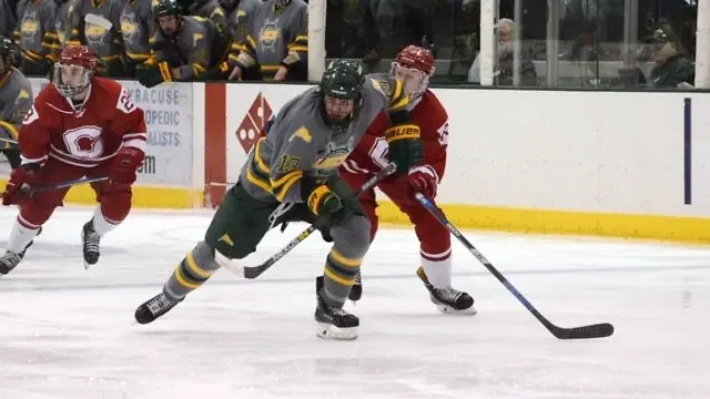 Josh Zizek, Oswego's leading scorer, is looking to send the Lakers to the Frozen Four on Saturday (Oswego Athletics)