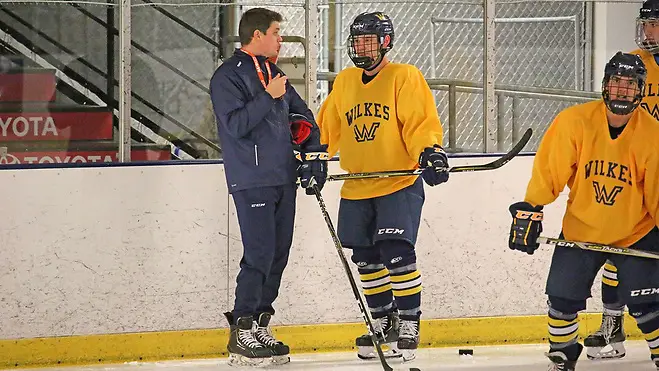 Photo By: photo: Wilkes Athletics Brett Riley led the inaugural Wilkes program in 2018-19 (photo: Wilkes Athletics)