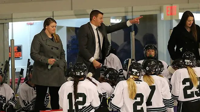 Photo By: photo: Nichols College Athletics Mike O'Grady coached the Nichols women's team from 2017 to 2019 (photo: Nichols College Athletics)