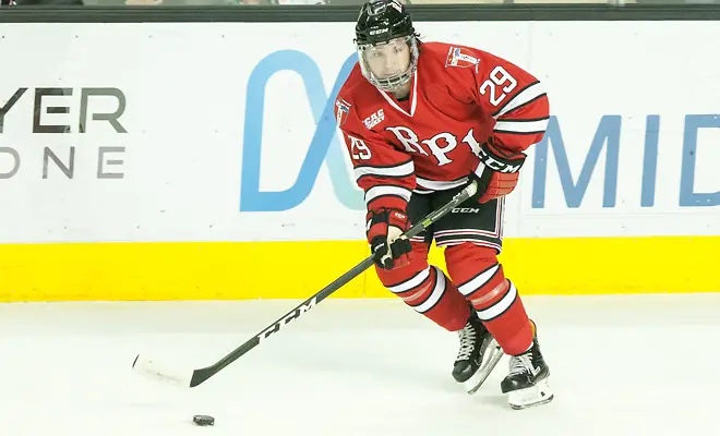 Patrick Polino (RPI-29) 16 October 15 RPI and University of North Dakota meet in a non conference contest at the Ralph Engelstad Arena in Grand Forks, ND (Bradley K. Olson)