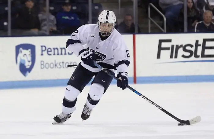 Penn State's Cole Hults (2) against Princeton in the third period on Oct. 26, 2018. No. 10 Penn State defeated No. 13. Princeton 4-2.  Photo/Craig Houtz Cole Hults (photo: Craig Houtz/Penn State Athletics)