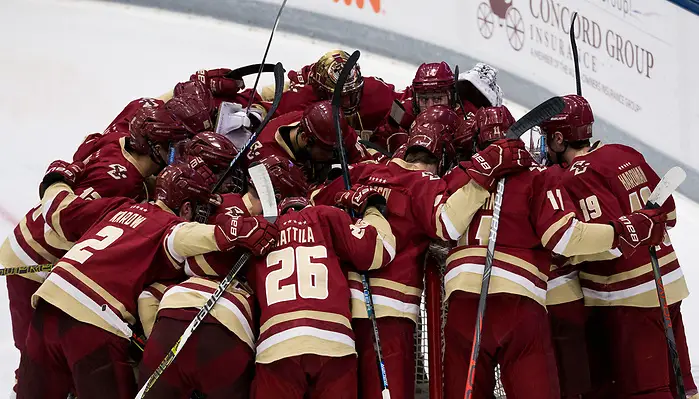 DURHAM, NH - NOVEMBER 1: The Boston College Eagles visit the New Hampshire Wildcats during NCAA men's hockey at the Whittemore Center on November 1, 2019 in Durham, New Hampshire. The Wildcats won 1-0 in overtime. (Photo by Rich Gagnon/USCHO) (Rich Gagnon)