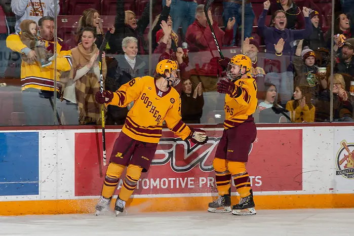 25 Jan 20: The University of Minnesota Golden Gophers host the Ohio State University Buckeyes in a B1G matchup at 3M Arena at Mariucci in Minneapolis, MN. (Jim Rosvold)