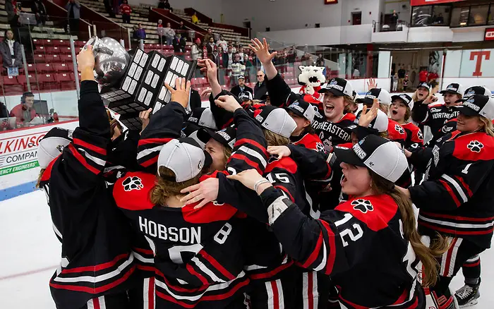 BOSTON, MA - FEBRUARY 11: NCAA woman's Beanpot ice hockey at Walter Brown Arena on February 11, 2020 in Boston, Massachusetts. (Photo by Rich Gagnon/BU Athletics) (Rich Gagnon/BU Athletics)