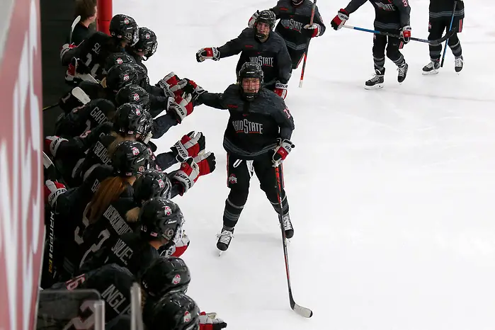 Ohio State plays Minnesota at the Ohio State Ice Rink on Friday, October 25, 2019 in Columbus, Ohio. (Kirk Irwin)