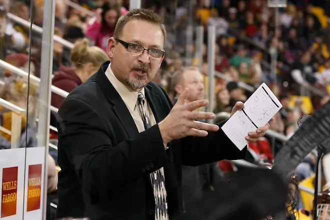 23 Nov 12: Jason Herter (Minnesota Duluth Assistant Coach). The University of Minnesota Duluth Bulldogs host the St. Cloud State University Huskies in a WCHA conference matchup at Amsoil Arena in Duluth, MN. (Jim Rosvold)