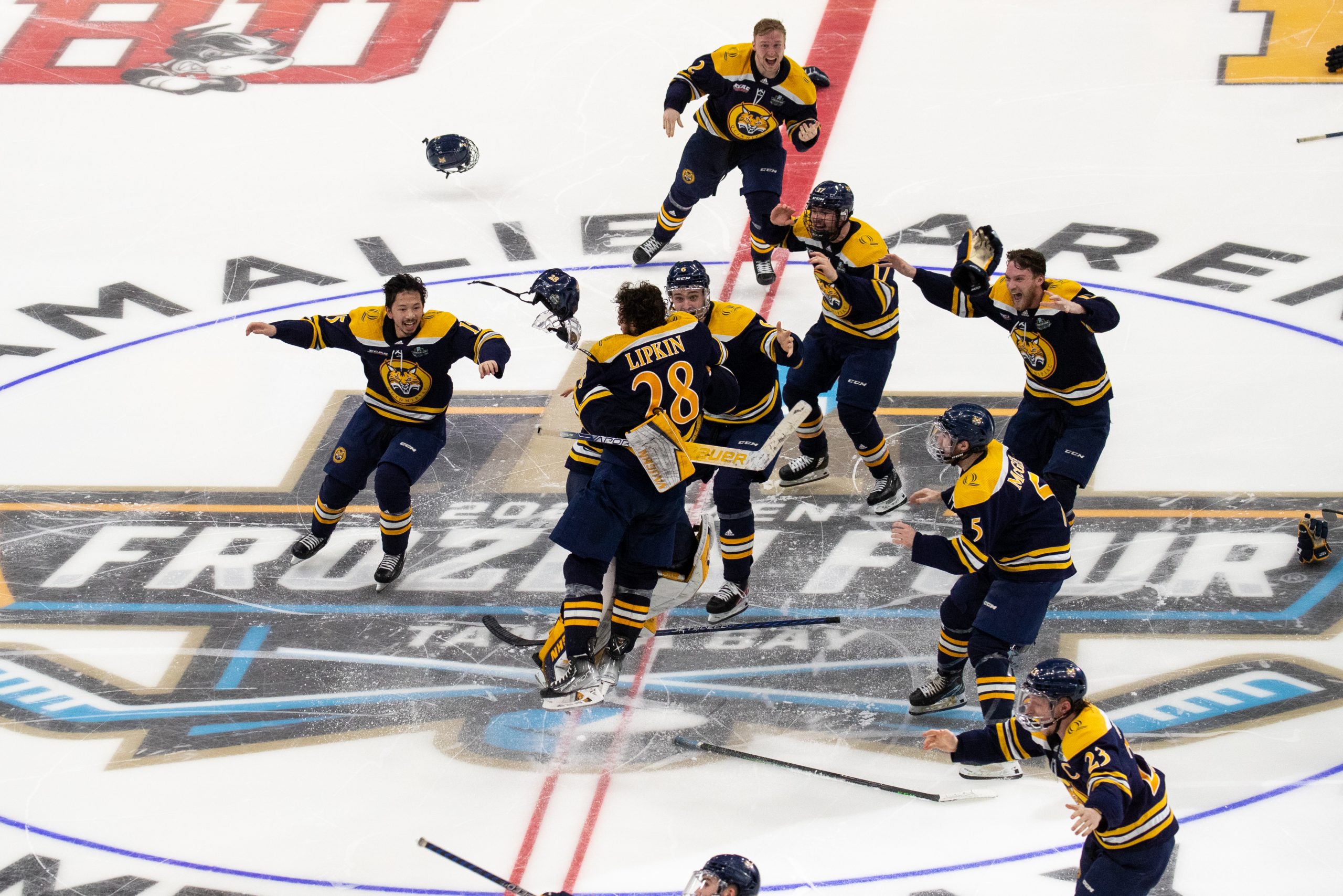 Quinnipiac's Bobcats hope to clinch the title at Frozen Four